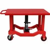 Pake Handling Tools Low Profile Post Lift Table, 2000 Lb. Cap., 36x24 Platform, 25 to 37 Lift Range PAKMP2037